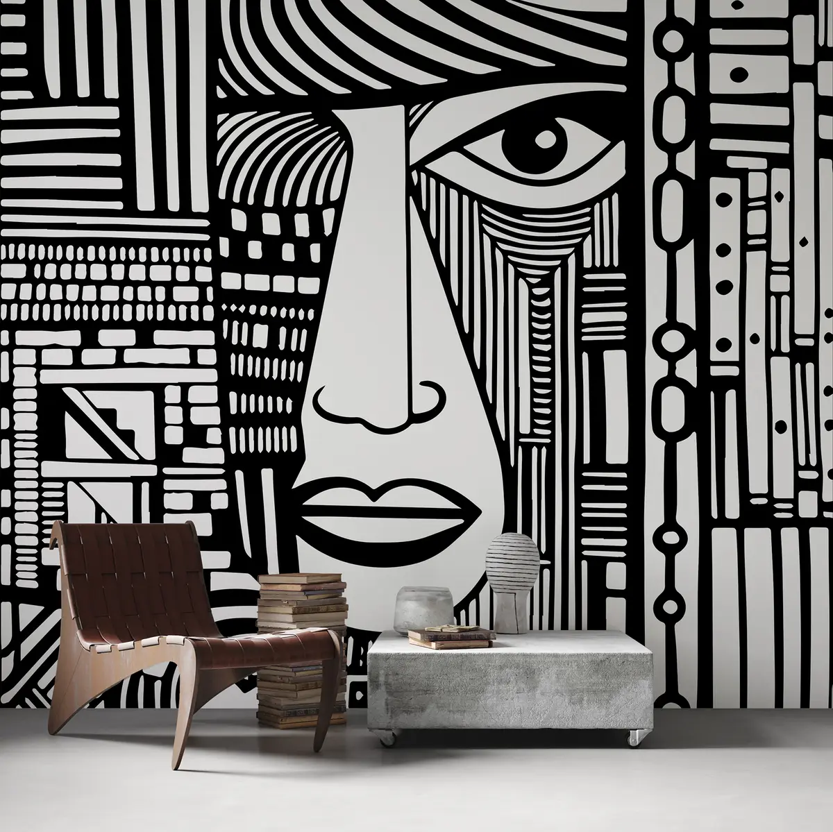 murales de pared Cara abstracta u98713
