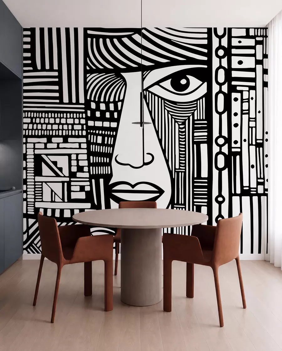 murales de pared Cara abstracta u98713