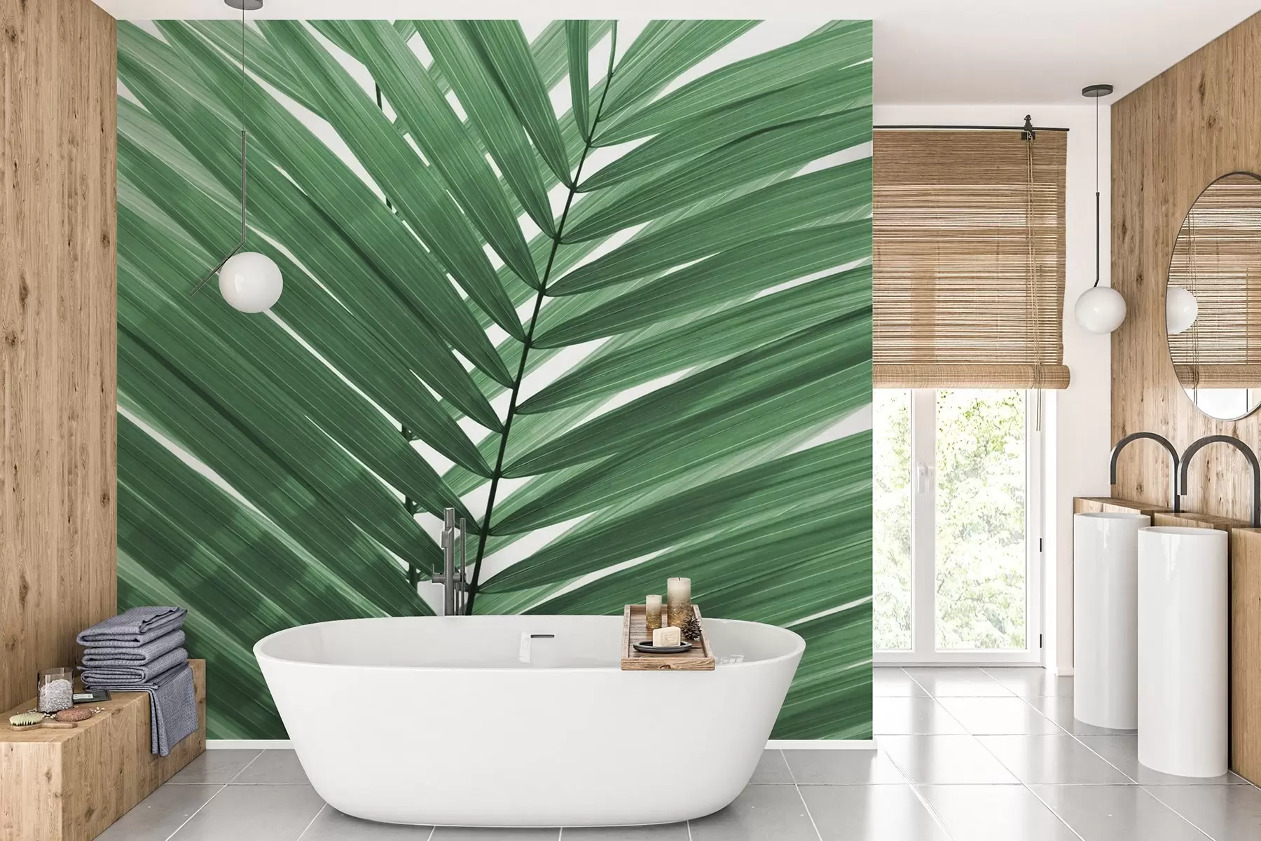 murales de pared Hojas de palmera u97550v2