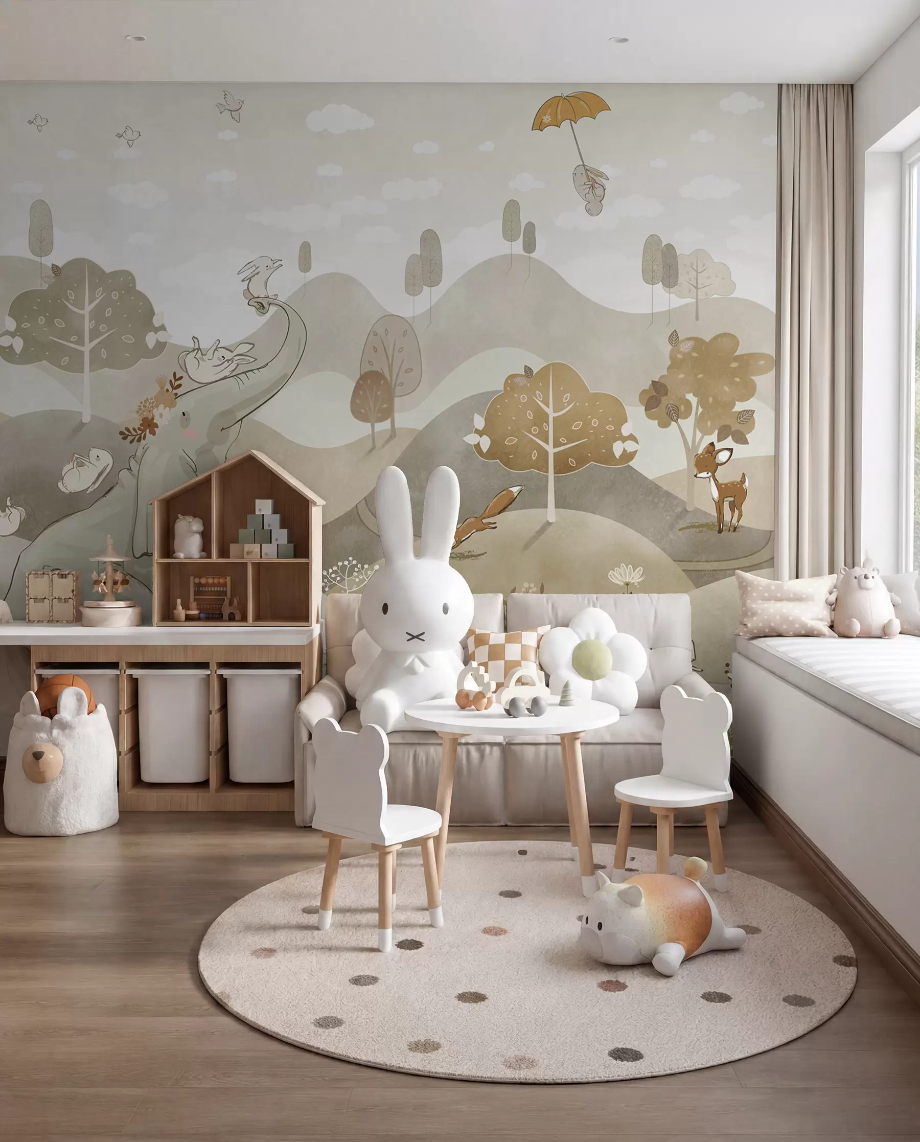 murales de pared Libro de cuentos del bosque u98695