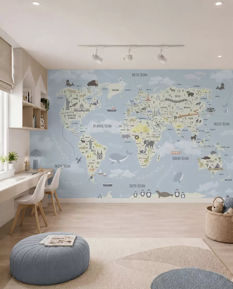 murales de pared Atlas de pequeñas maravillas u96587
