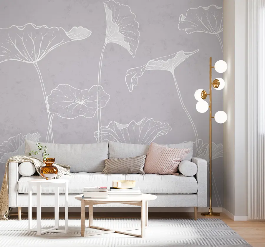 murales de pared Flores de estilo minimalista u98684