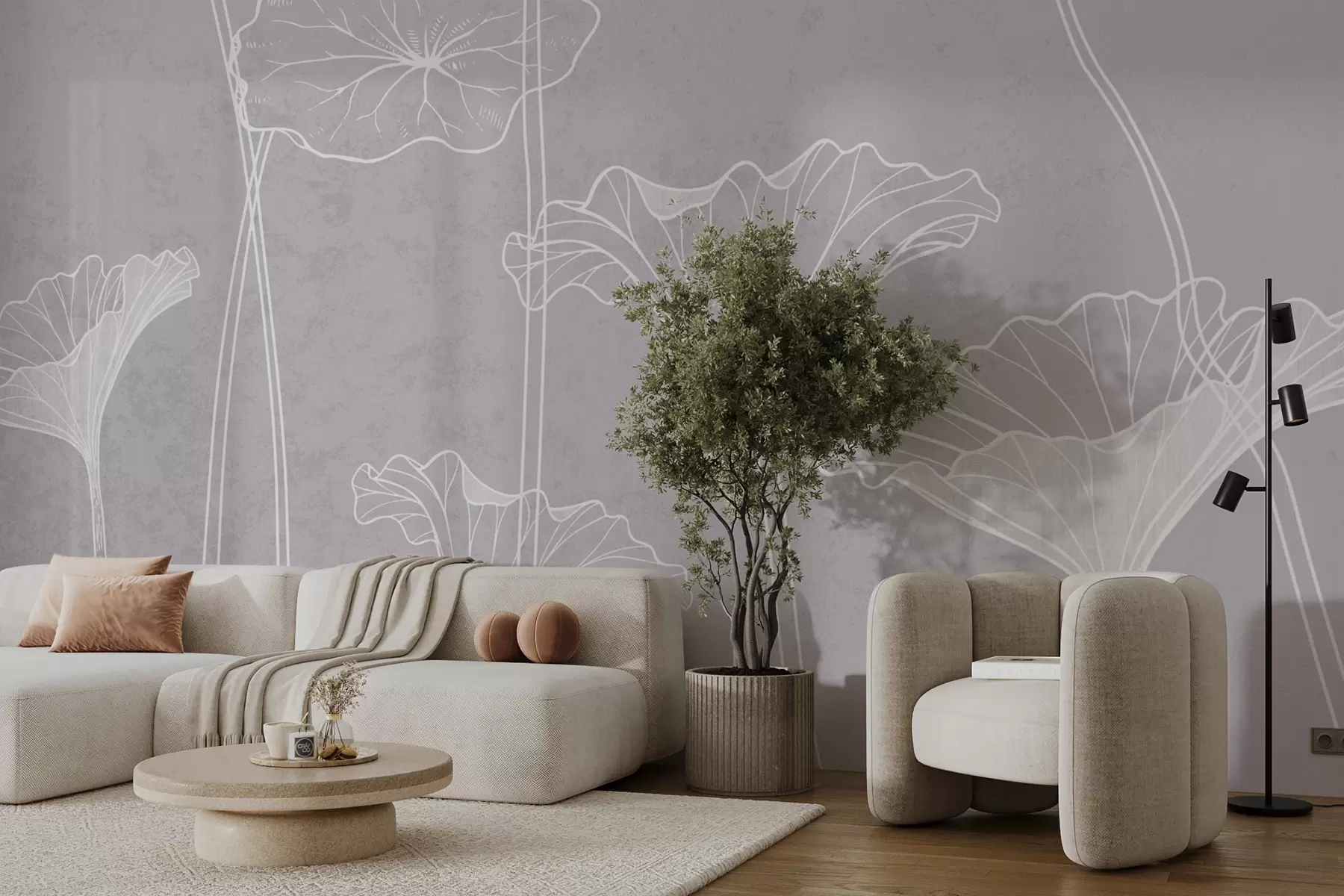 murales de pared Flores de estilo minimalista u98684
