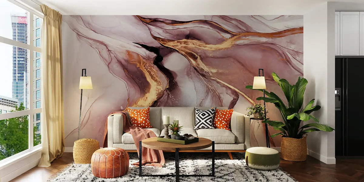 murales de pared Mármol rosa u18250v1