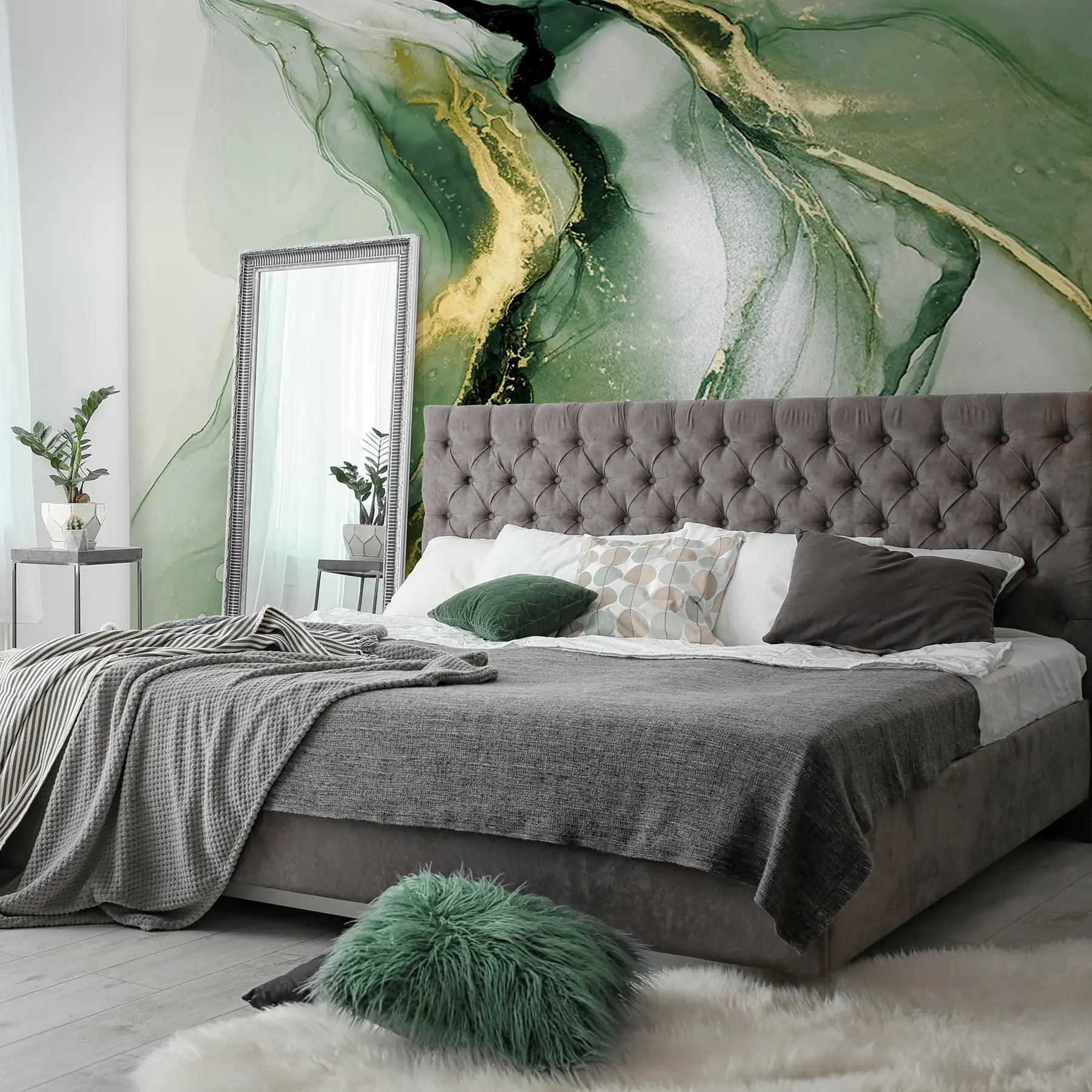 murales de pared Mármol verde u18250v2