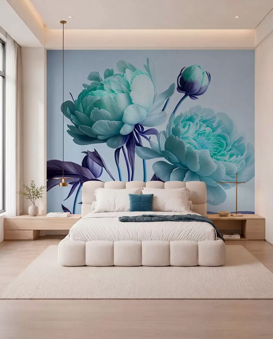 murales de pared flores de acuarela u70658v1