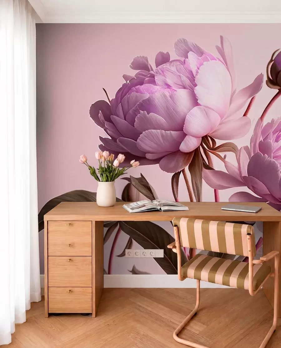 murales de pared flores de acuarela u70658v2