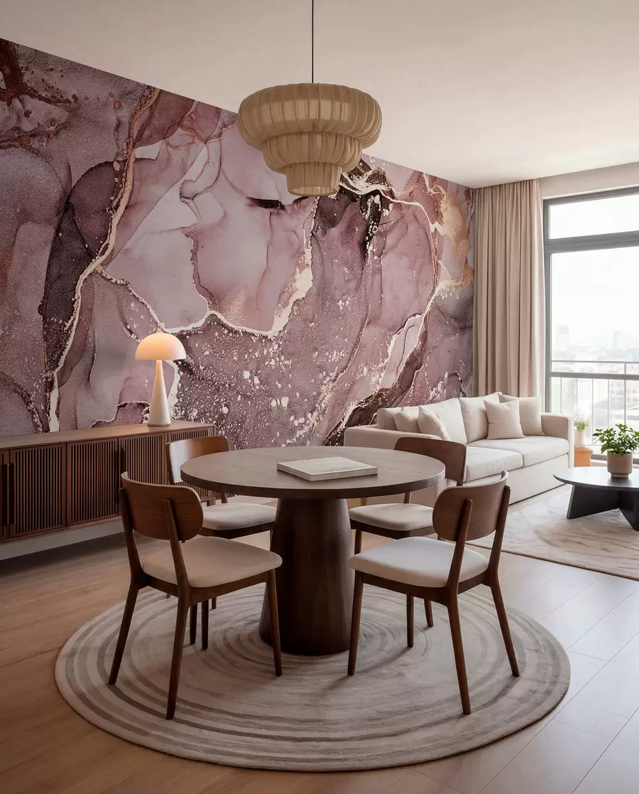 murales de pared Mármol rosa y ámbar u93578v1