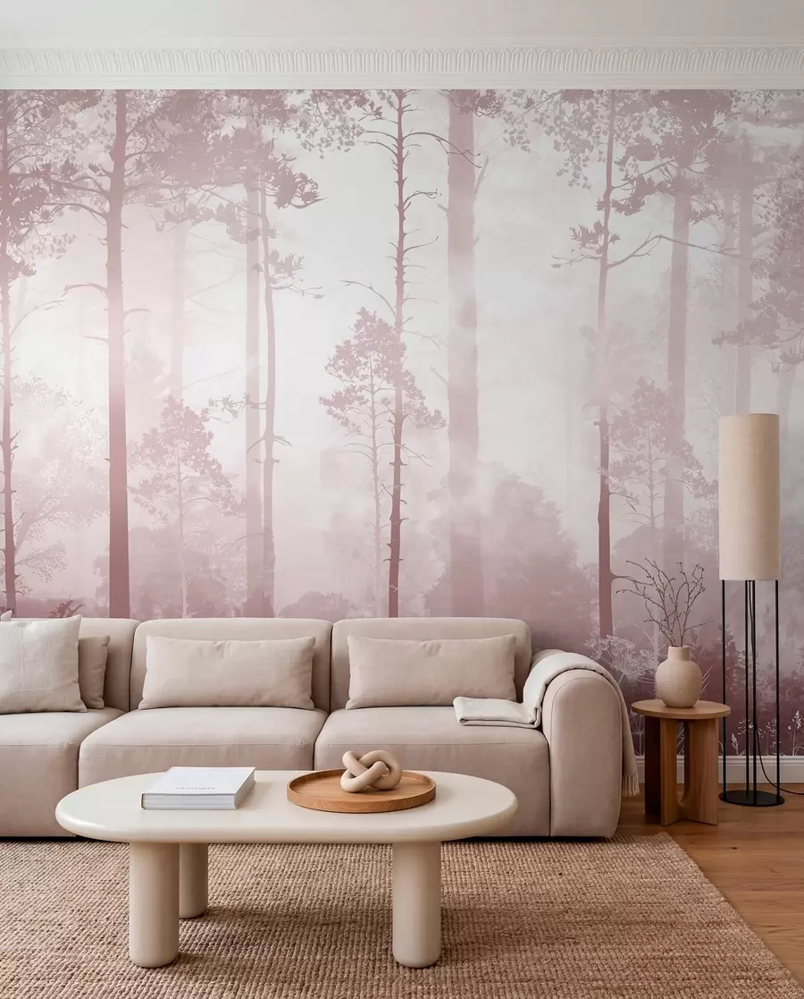 murales de pared Velo del bosque rosa u94439v1