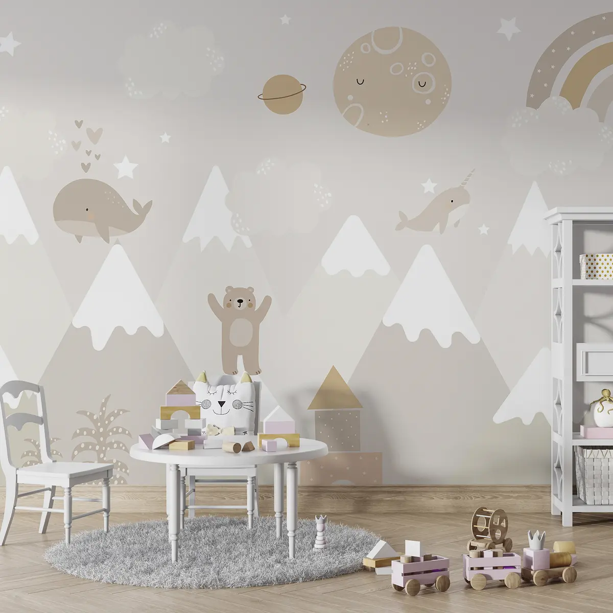 murales de pared Pequeños soñadores de montaña u99206