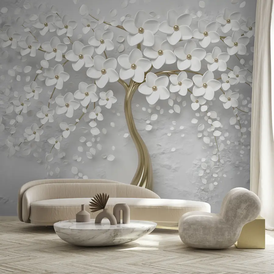 murales de pared Un árbol con flores pequeñas u37065d1