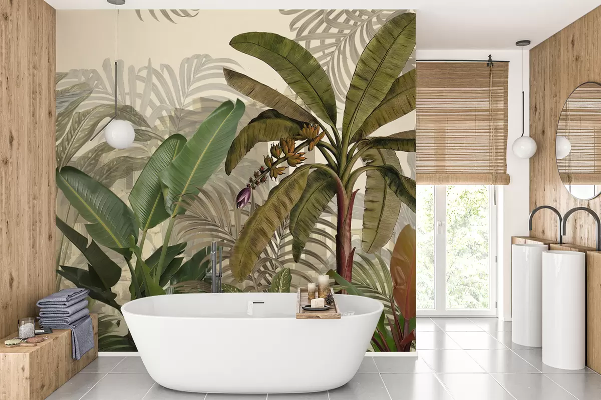 murales de pared Selva tropical y hojas u74748d1