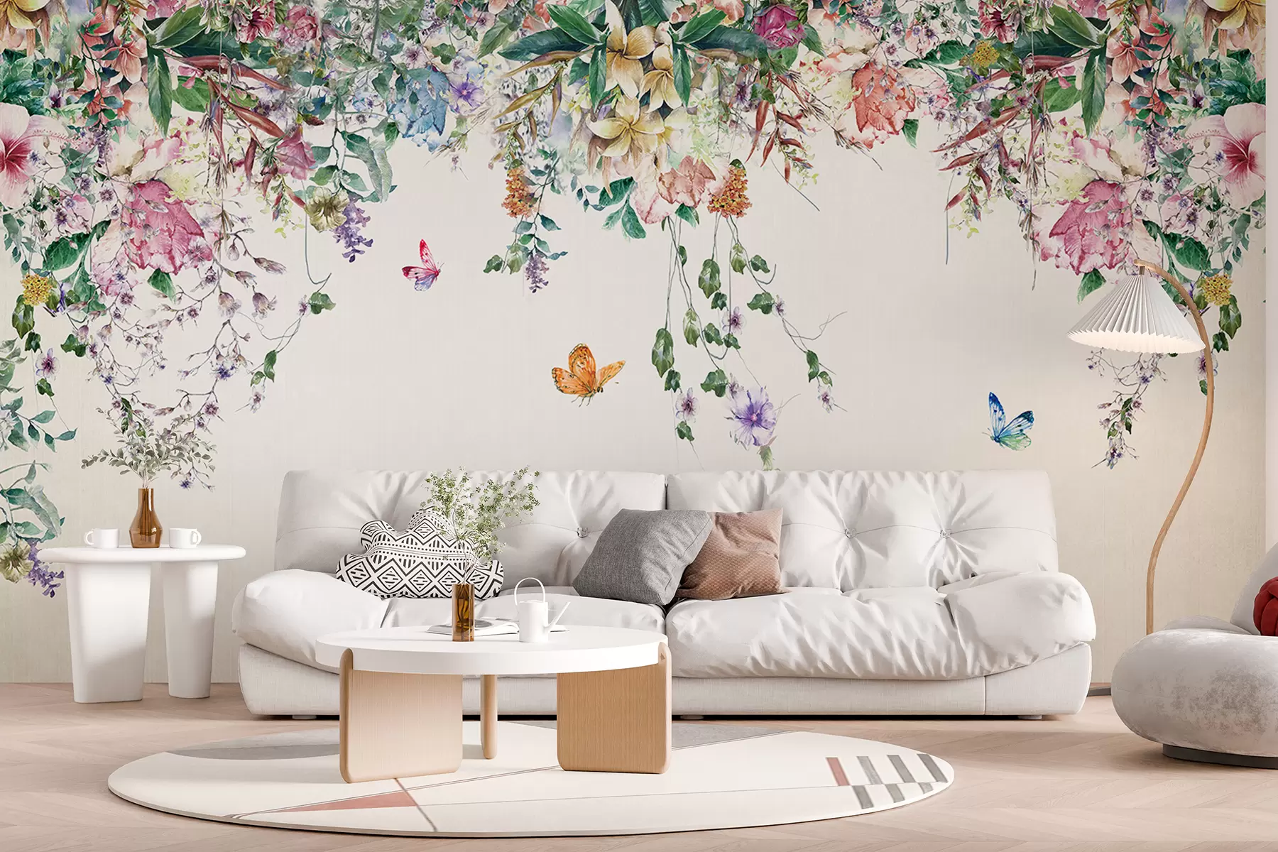 murales de pared Guirnalda de flores u30601d2