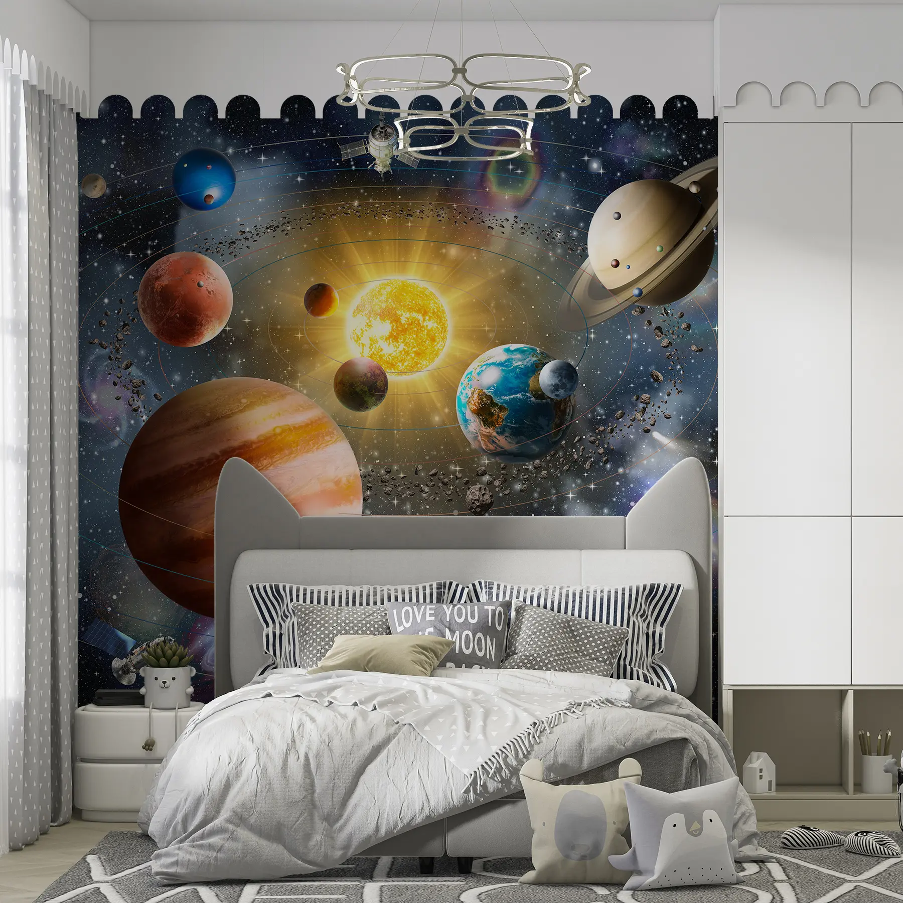 murales de pared Espacio fascinante, sistema solar u97222d1