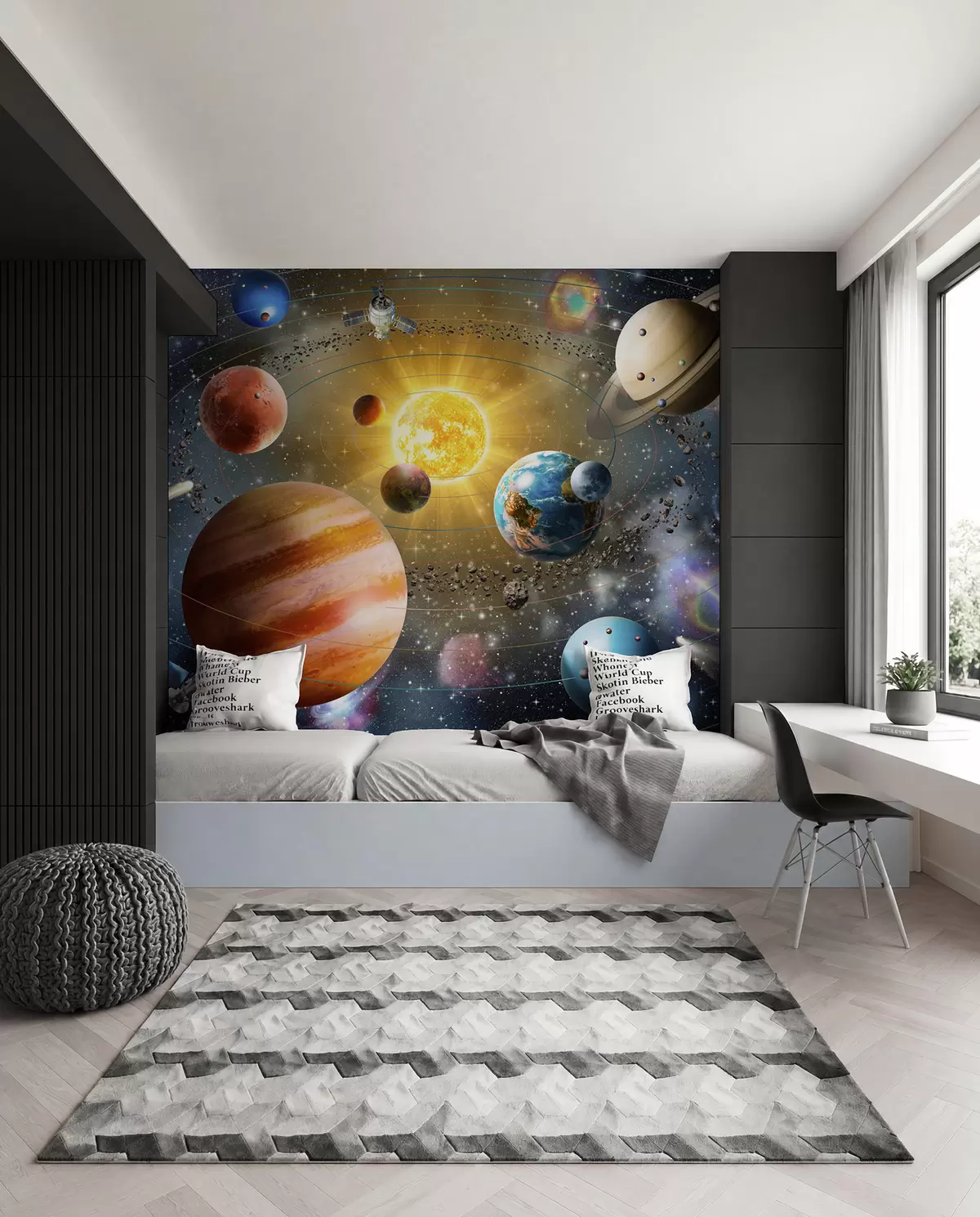murales de pared Espacio fascinante, sistema solar u97222d2